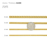Stainless Steel Franco Chain-Round-5mm Width, 5mm thick