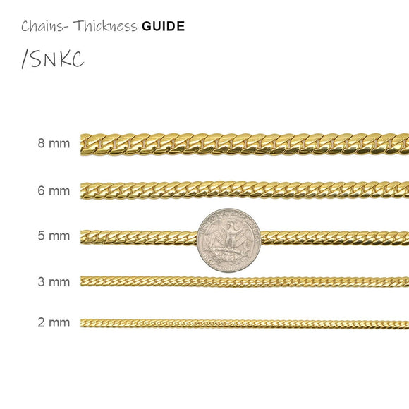 Stainless Steel 6mm and 8mm Width Flat Snake Chain-Gold or Silver Color-SNKC