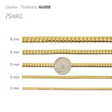 Stainless Steel 6mm and 8mm Width Flat Snake Chain-Gold or Silver Color-SNKC