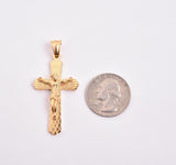 SP-1013,Stainless Steel Cross Pendant- gold or silver color, 25mm width, 50mm high, 6mm thick