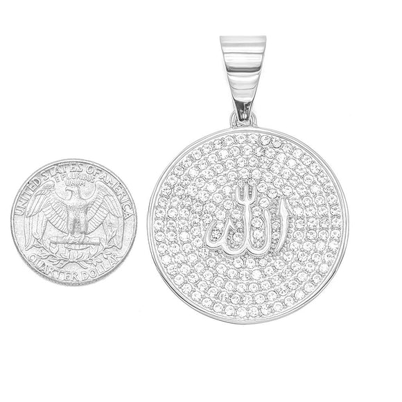 SP-1049, Stainless Steel Icy Allan Pendant- silver color