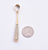 SP-1064, Stainless Steel Baseball Stick Pendant-gold or silver color, 9mm width, 85mm high, 9mm thick
