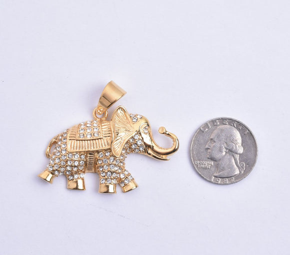 SP-1108,Stainless Steel Elephant Pendant, 52mm width, 40mm high, 7mm thick