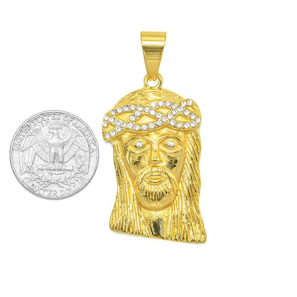 SP-1210, 3 size of Jesus head, gold or silver