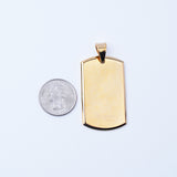 SP-122, Stainless Steel 3 size of Dog Tag Pendants-gold or silver color