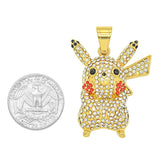 SP-1222, Stainless Steel Pokemon Pikachu Pendant-gold or silver color