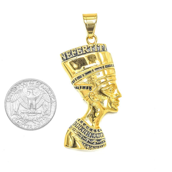 SP-1265, Africa king (Queen), gold or silver color, 25mm width, 65mm high, 8mm thick