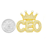 SP-1272, Stainless Steel Crown of CEO Pendant- silver color