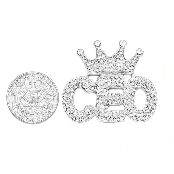 SP-1272, Stainless Steel Crown of CEO Pendant- silver color