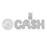 SP-1308, Stainless Steel "CASH" Sign Pendant -Gold or Silver color