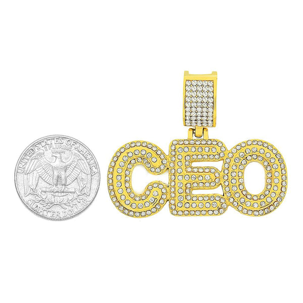 SP-1315, Stainless Sterling CEO Sign Pendant-gold or silver color