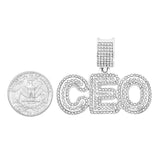 SP-1315, Stainless Sterling CEO Sign Pendant-gold or silver color