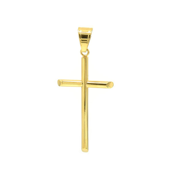 SP-1338, Stainless Steel Plain Cross Pendant -gold or silver color