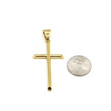 SP-1338, Stainless Steel Plain Cross Pendant -gold or silver color