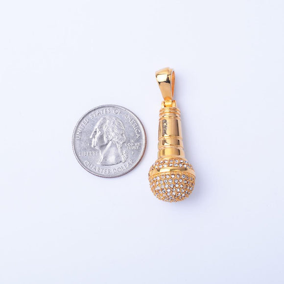 SP-295, MIcophone-gold or silver color, 15mm width, 45mm high