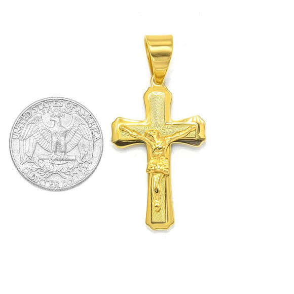 SP-377, Stainless Steel Cross Pendant- 2 size of cross, 5 color choose
