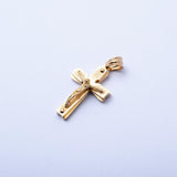 SP-388, Stainless Steel Small Cross Pendant, 2 size of cross, gold, silver, silver gold or black