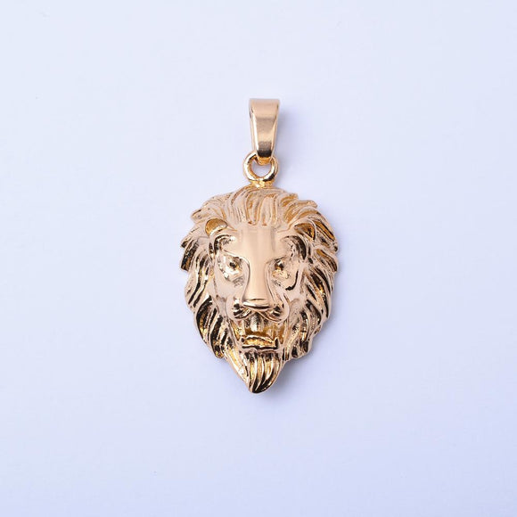SP-409, Lion Head, gold or silver, 20mm width, 50mm high, 15mm thick