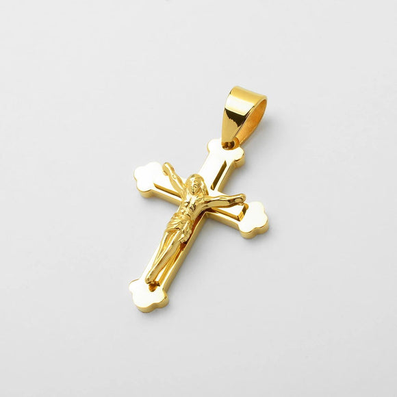 SP-522, Stainless Steel Cross Pendant- gold or silver color