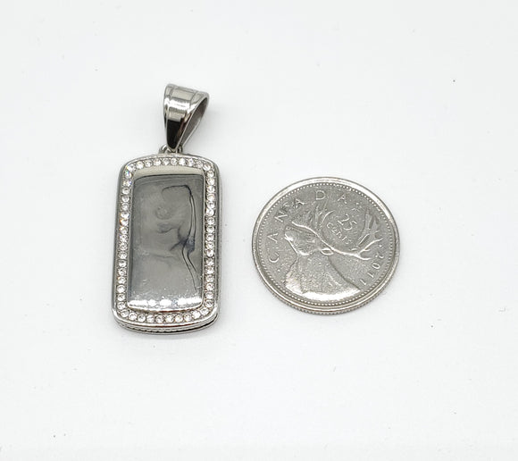 SP-598, Stainless Steel Dog Tag Pendant-gold or silver color