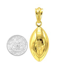 SP-717, Stainless Steel American Football Pendant-gold color