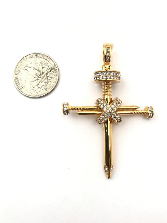 SP-780, cross, gold or silver color, 45mm width, 65mm high, 13mm thick