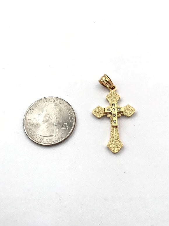 SP-784, cross, gold or silver color, 21mm width, 37mm high, 4mm thick