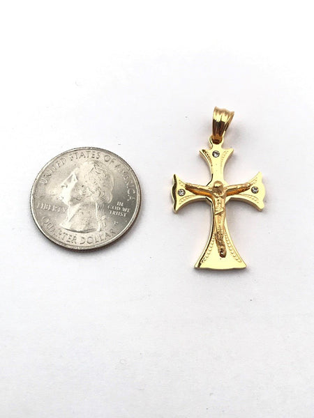 SP-787, cross, gold or silver, 21mm width, 26mm high, 5mm thick