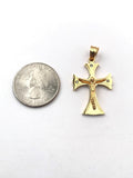 SP-787, cross, gold or silver, 21mm width, 26mm high, 5mm thick