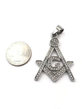 SP-802, Stainless Steel Mason Pendant - gold color, 36mm width, 60mm high, 3mm thick
