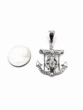 SP-1005,Stainless Steel Anchor with Jesus Pendant-gold or silver color, 33mm width, 53mm high, 5mm thick