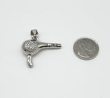 SP-864, Stainless Steel Hair Dry Pendant-gold or silver color, 35mm width, 40mm high, 12mm thick