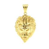 SP-905, Stainless Steel Big Lion Head Pendant-Gold or silver color, 57mm width, 110mm high, 27mm thick