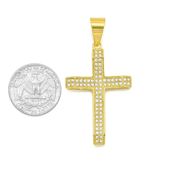 SP 1-84, Stainless Steel Ice Cross Pendant-Silver color
