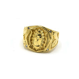 SRM-286, Stainless Steel Virgin Maria Ring-gold or silver color, 17mm Width X 17mm High, 2mm Thick