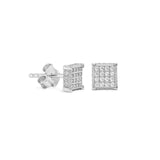 STEM-230, Men 925 Sterling Silver Push Back Stud Earrings-5mm gold or Silver color