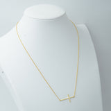 STNW-85, Women 925 Sterling Silver Cross Pendant Necklace-gold or silver color