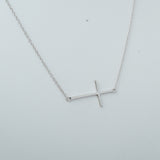 STNW-85, Women 925 Sterling Silver Cross Pendant Necklace-gold or silver color