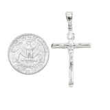 STPM-161, Men Solid 925 Sterling Silver Cross Pendant-Gold or Silver color