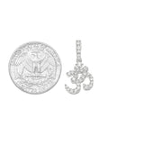 STPW-245, Women S925 Sterling Silver Icy Bling Bling Om Symbol Pendant-Gold or Silver Color