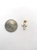 STPW-64, Tiny Women S925 Sterling Silver Bling Bling Cross Pendant-silver color