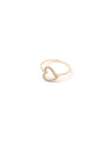 STRW-138, Women S925 Sterling Silver Cuban Zirconium Heart Shape ring