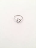STRW-138, Women S925 Sterling Silver Cuban Zirconium Heart Shape ring