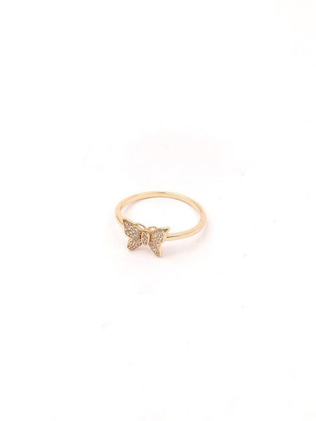 STRW-145, Women S925 Sterling Silver Butterfly Shape Fashion ring- gold or silver color