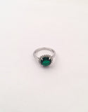 STRW-172, Women S925 Sterling Silver January, May and September Princess Blue Circle ring