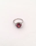 STRW-172, Women S925 Sterling Silver January, May and September Princess Blue Circle ring