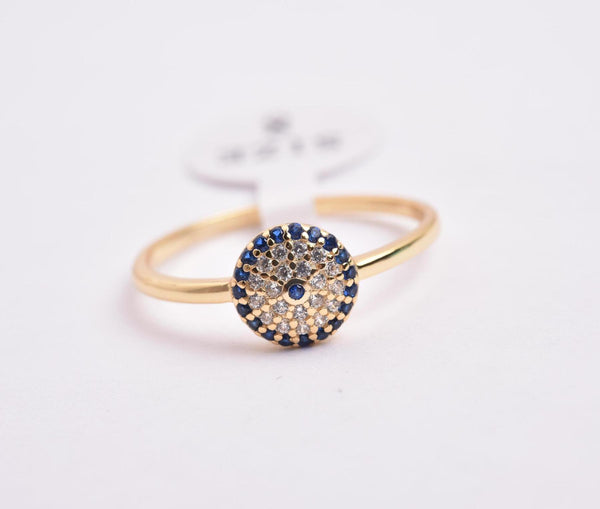 STRW-376, Women S925 Sterling Silver Evil eyes ring-gold or silver color