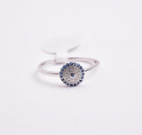 STRW-376, Women S925 Sterling Silver Evil eyes ring-gold or silver color