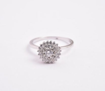 STRW-392, Women S925 Sterling Silver Icy Out Engagement Ring
