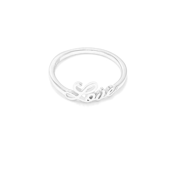STRW-527, Women S925 Sterling Silver "Love" shape fashion ring